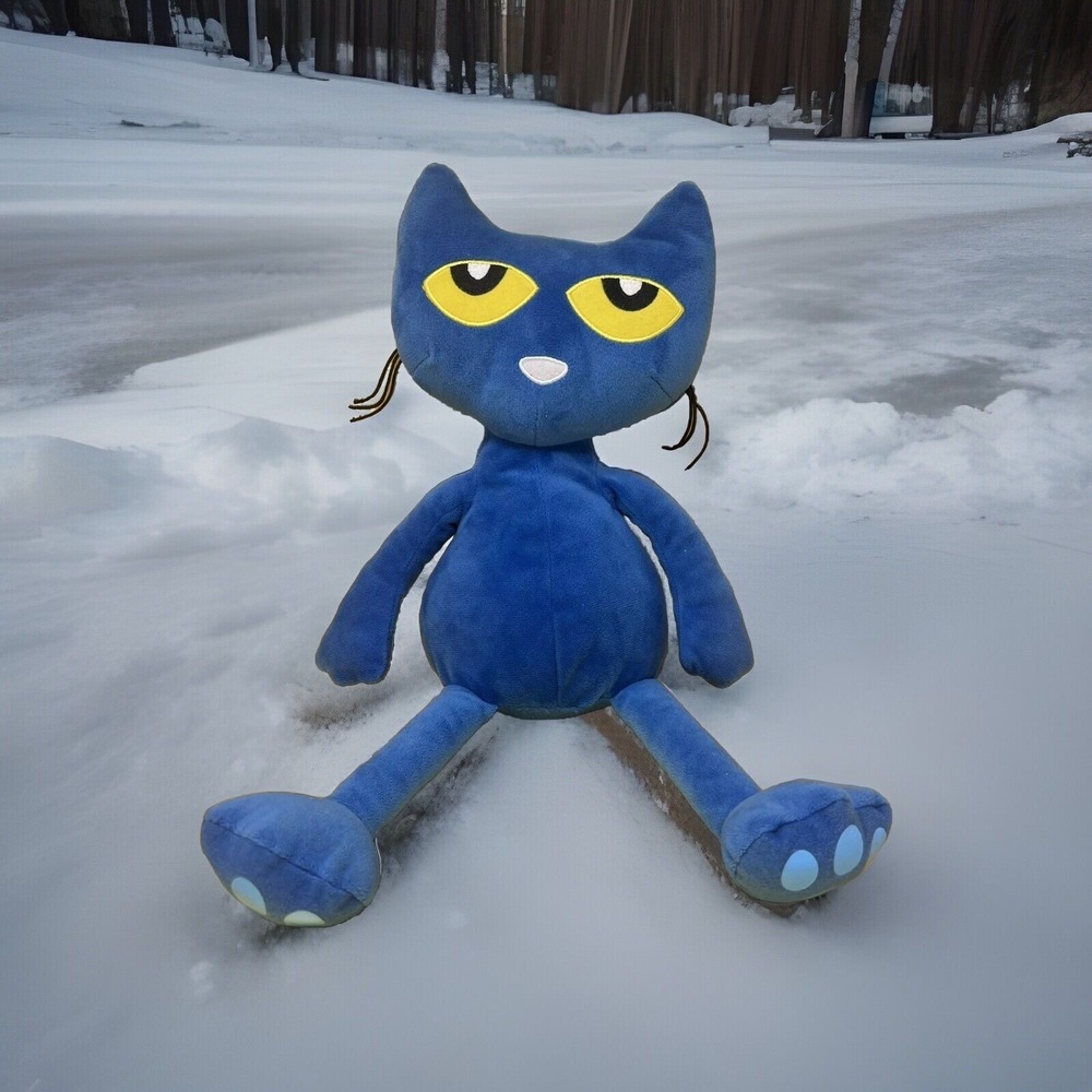 Kohls Cares Pete the Blue Cat Plush 11 inches Blue Stuffed Animal Toy Character.